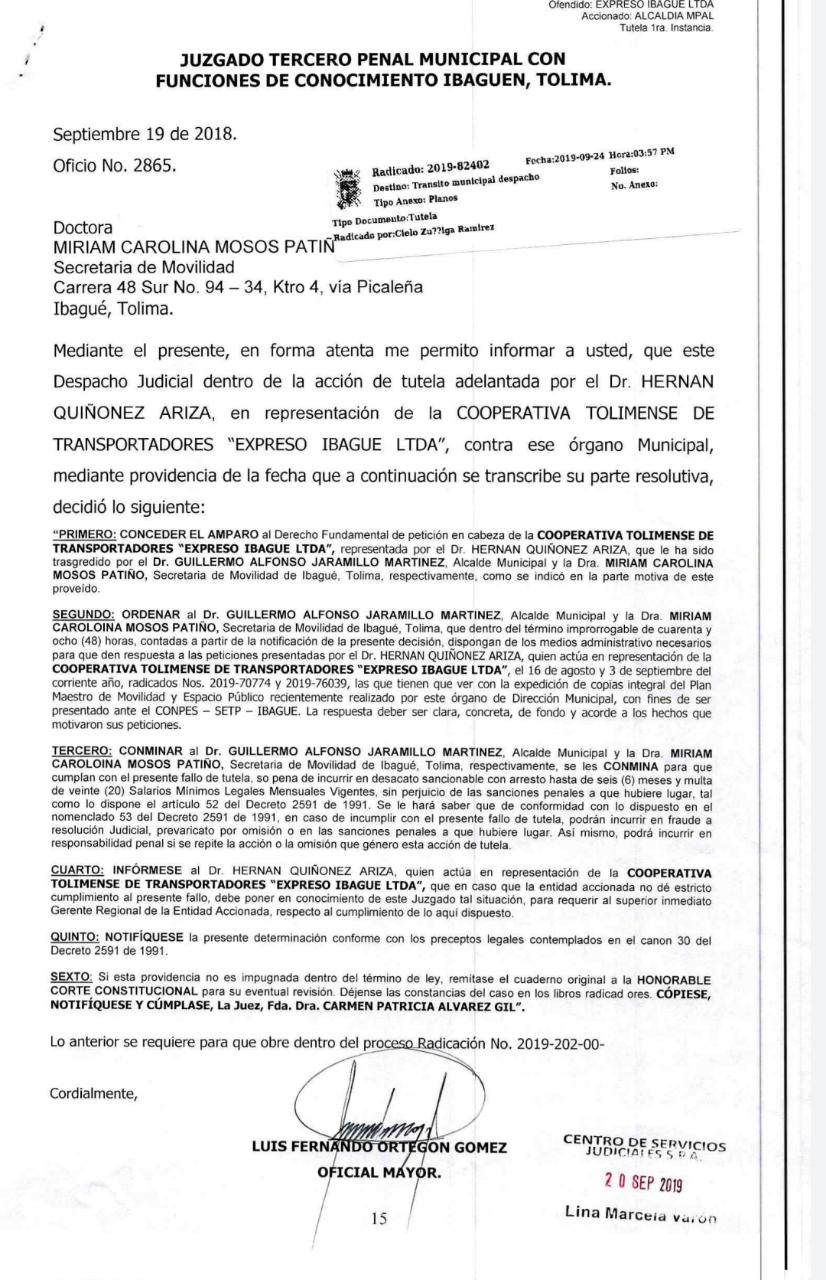 Juzgado Tercero Municipal