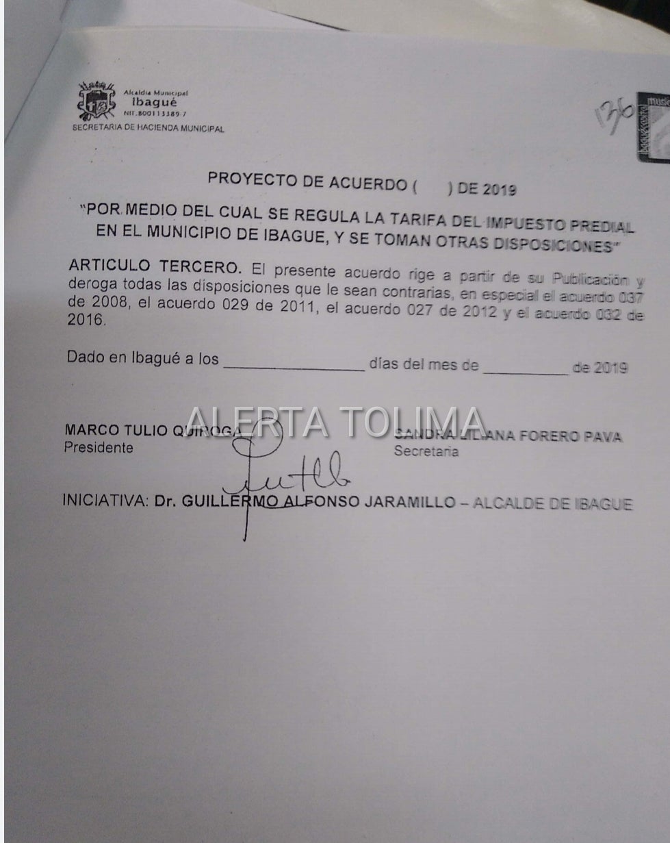 Tarifa Impuesto Predial