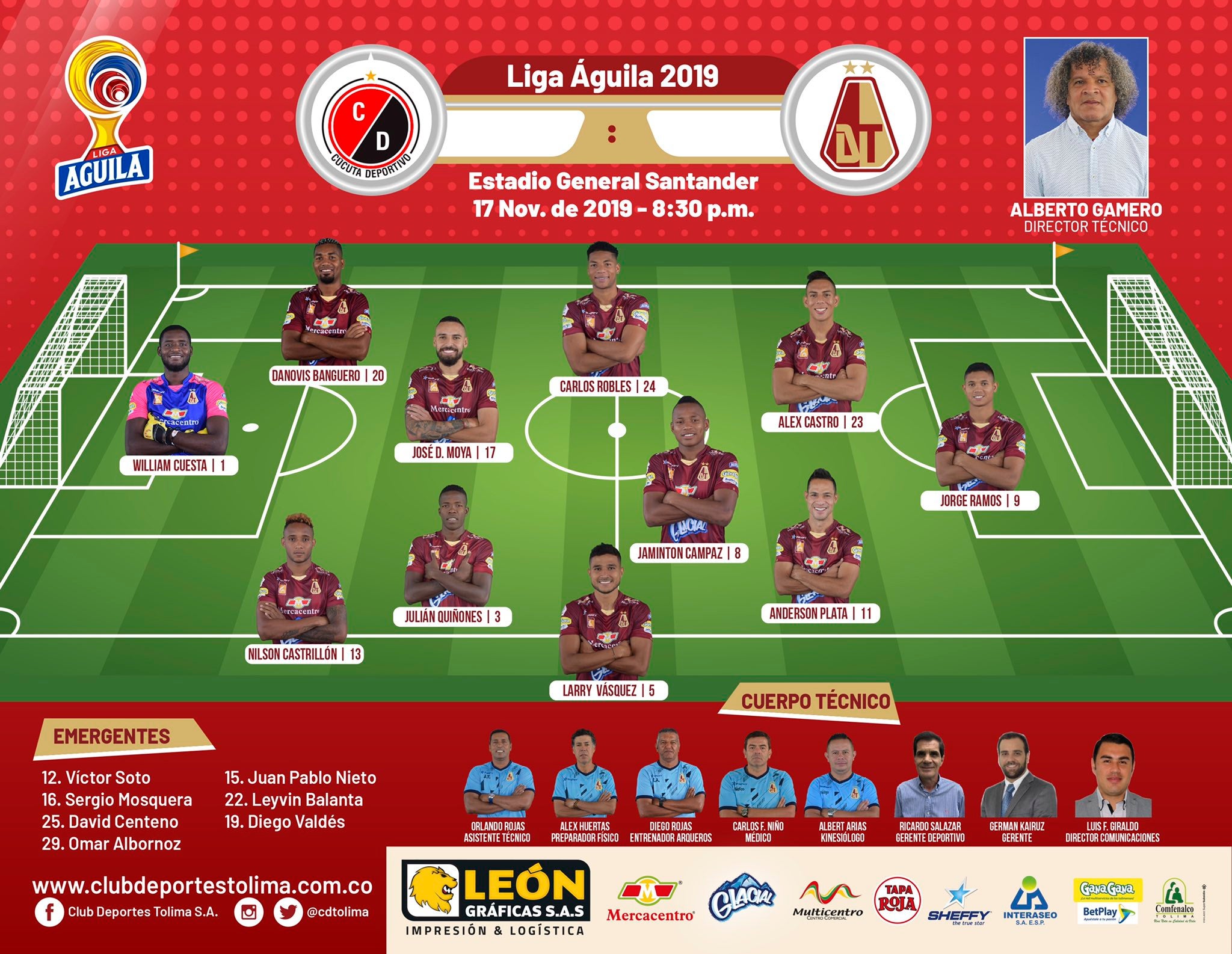 Formación Deportes Tolima.