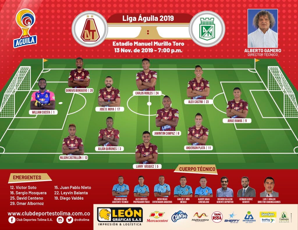 Formación Deportes Tolima