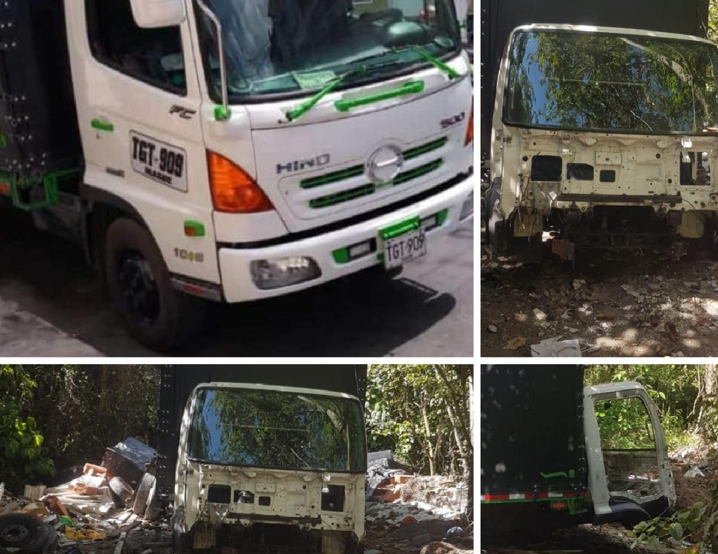 el Camión sufrió perdida total