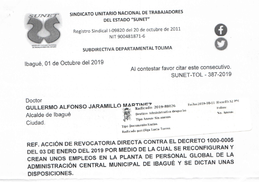 Solicitud de Revocatoria Nombramientos