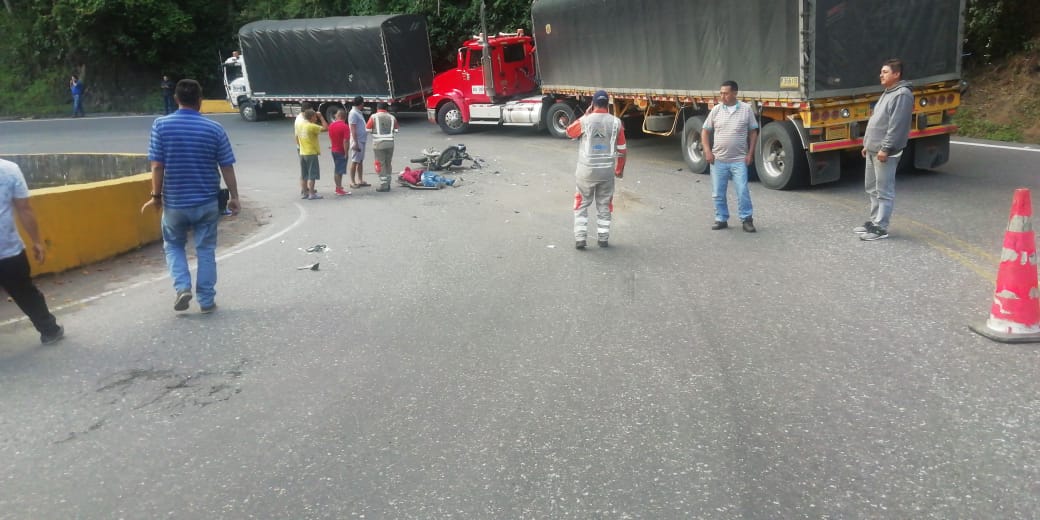 Accidente de motociclista