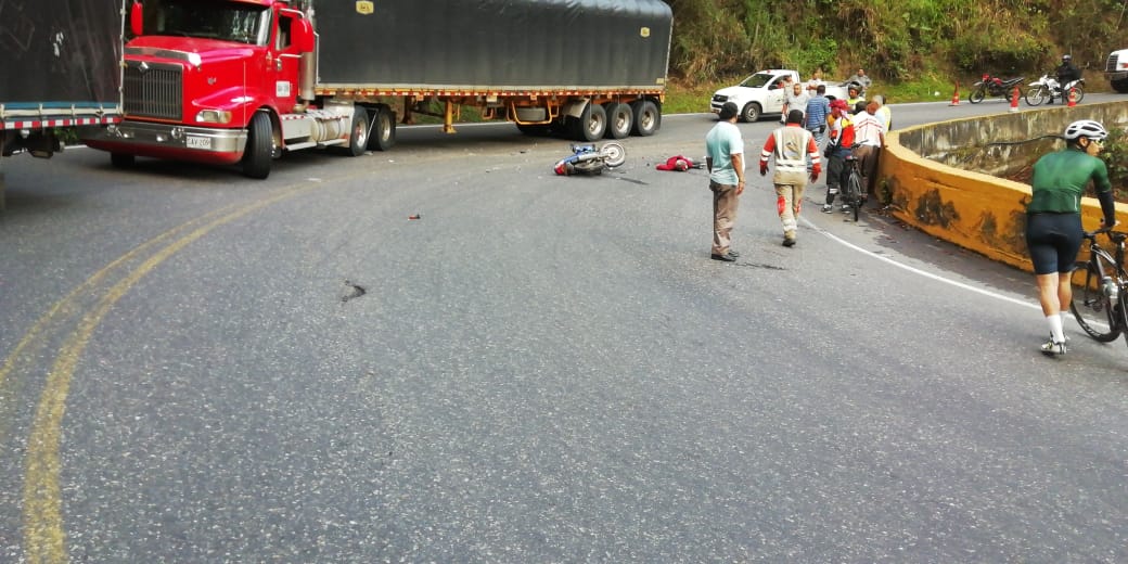 Accidente de motociclista
