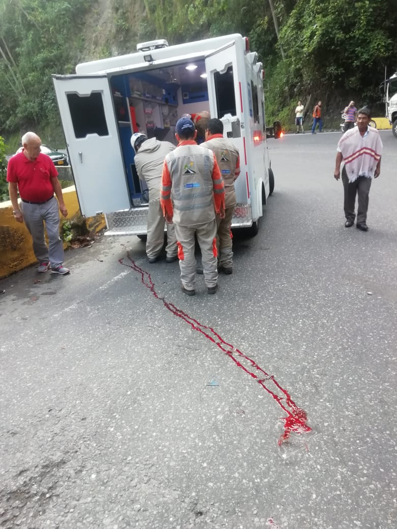 Accidente de motociclista