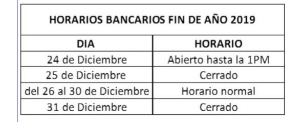 Horarios de atención