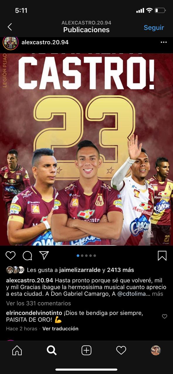 Despedida de Alex Castro