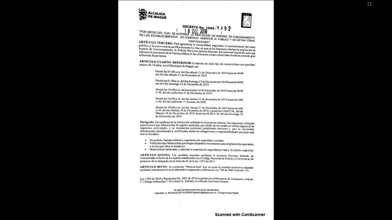 Decreto pico y placa