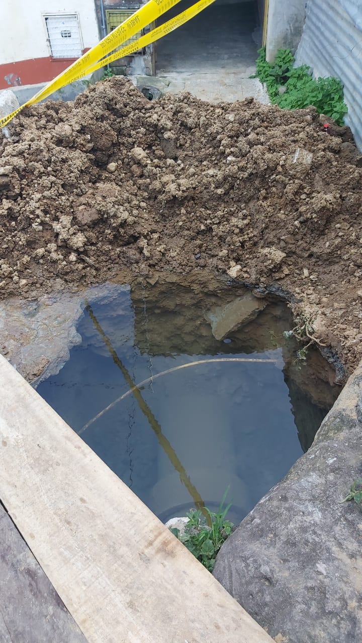 Tubo roto por el Ibal