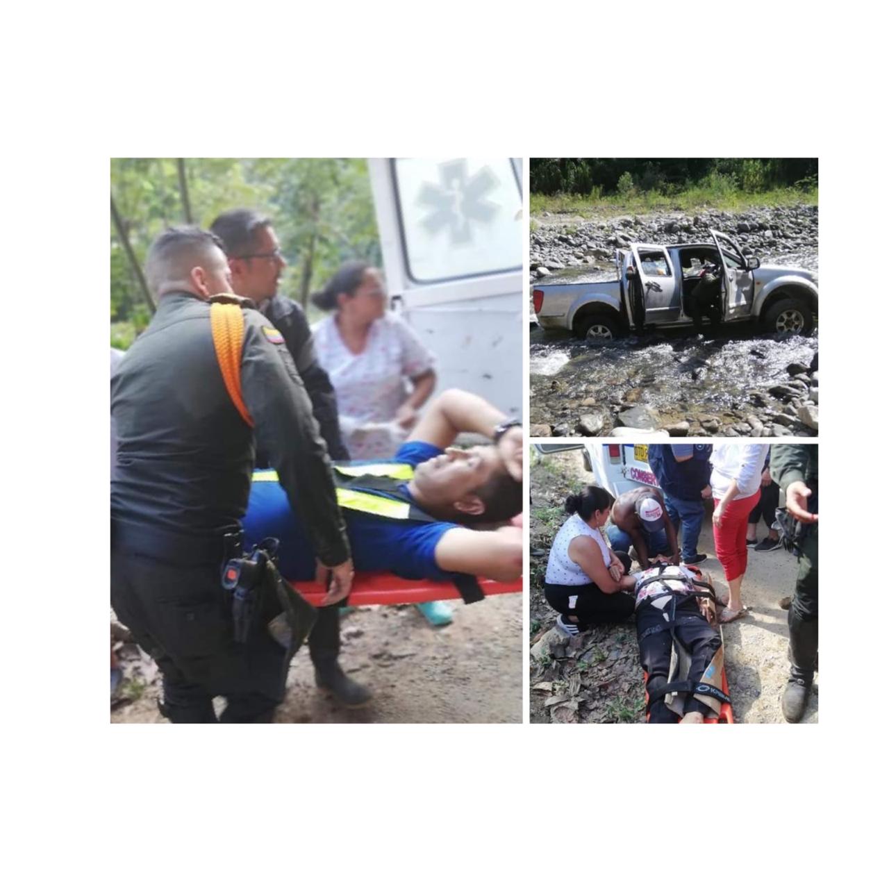 Camioneta se fue al rió Cucuana