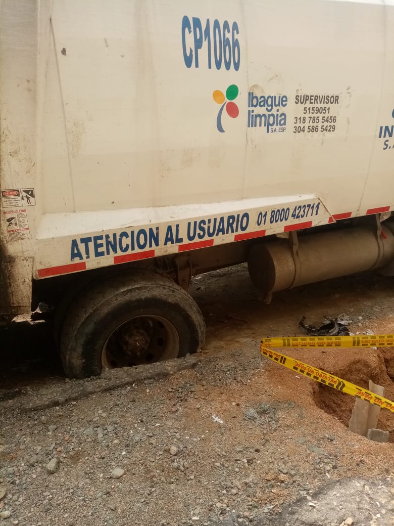 Hueco barrio Restrepo