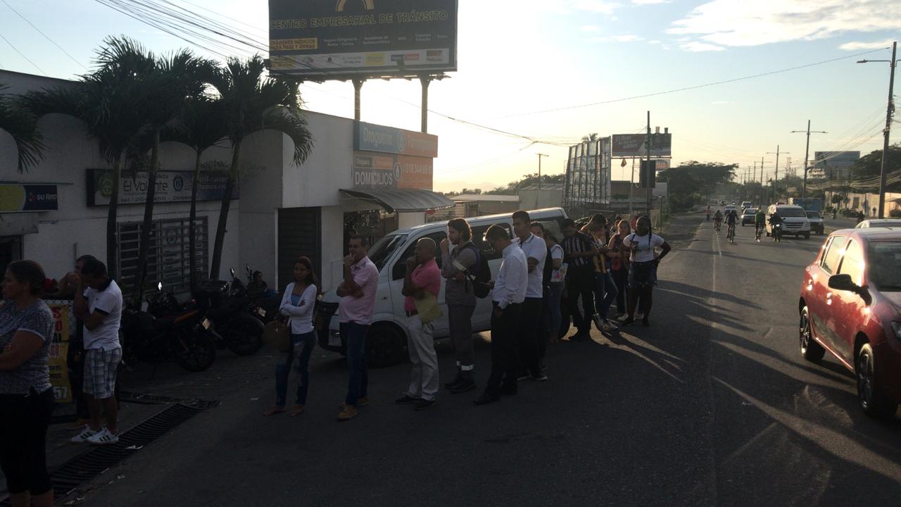 Colapso en tránsito