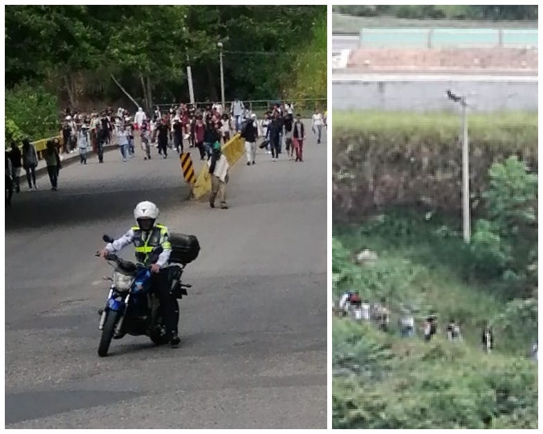Manifestantes se tomaron el sector del Puente del Refugio
