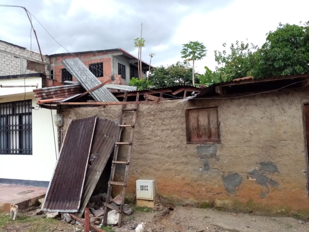 Vivienda afectada en Planadas.