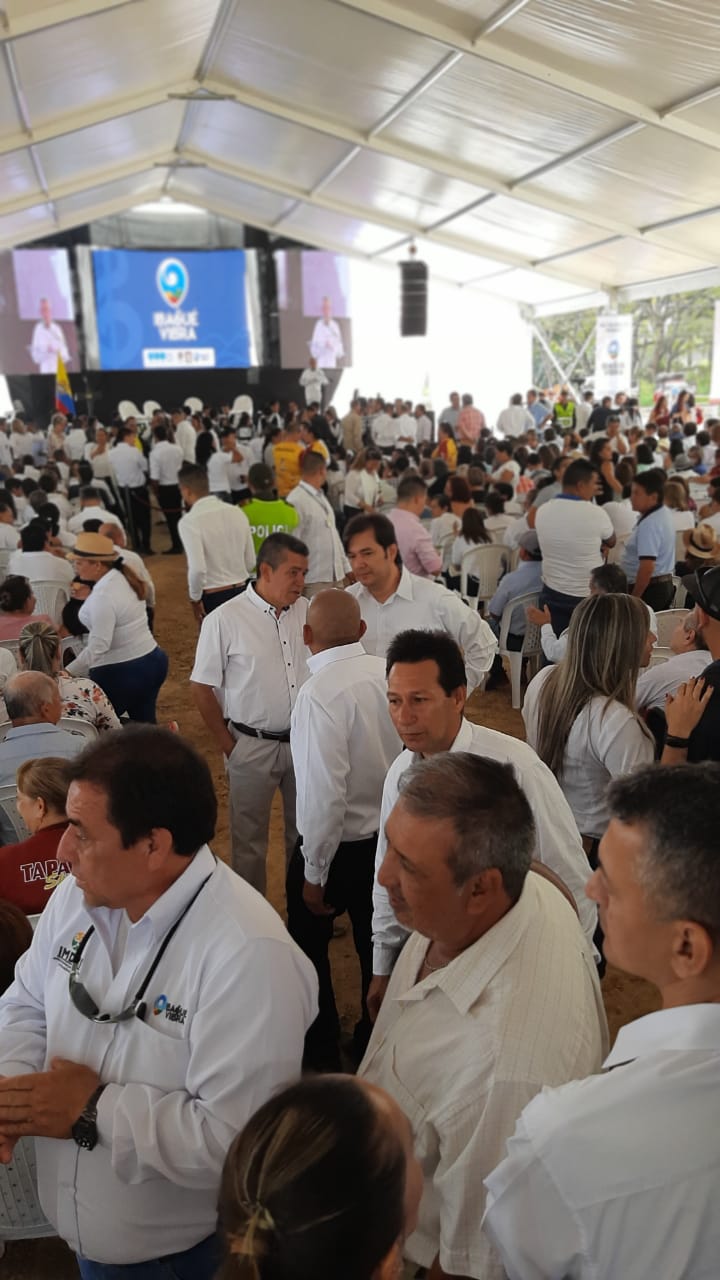 El presidente llegó acompañado del Ministro del Deporte