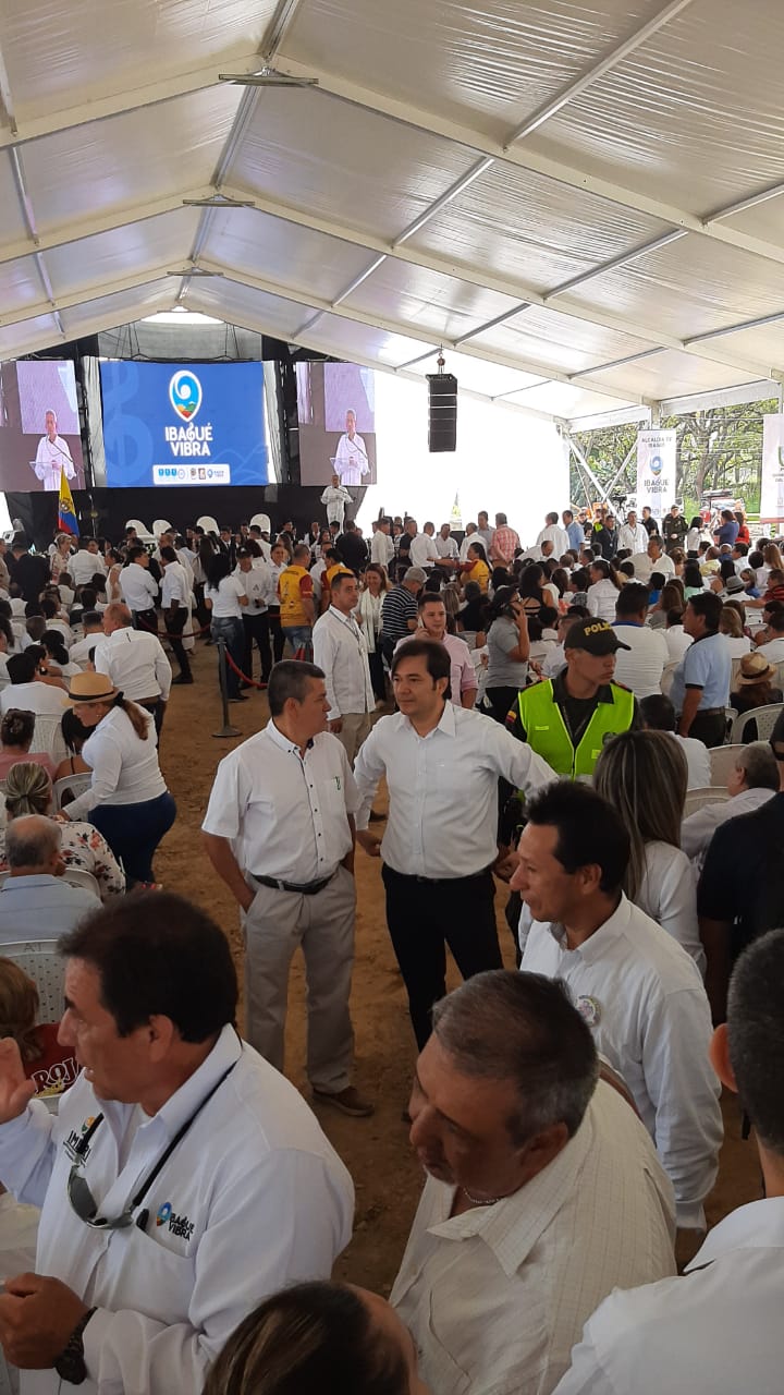 El presidente llegó acompañado del Ministro del Deporte