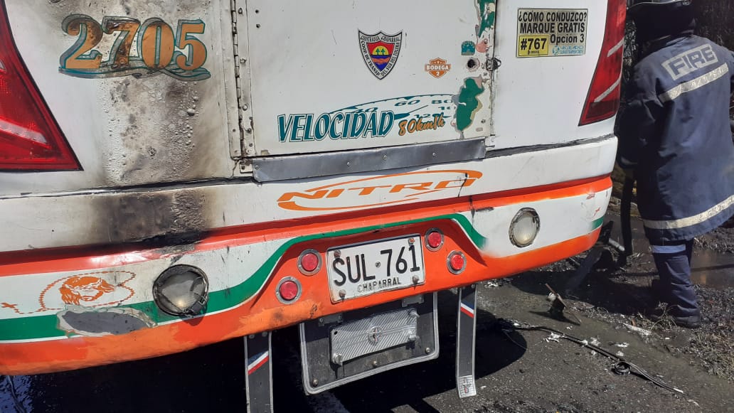Bus se incendió