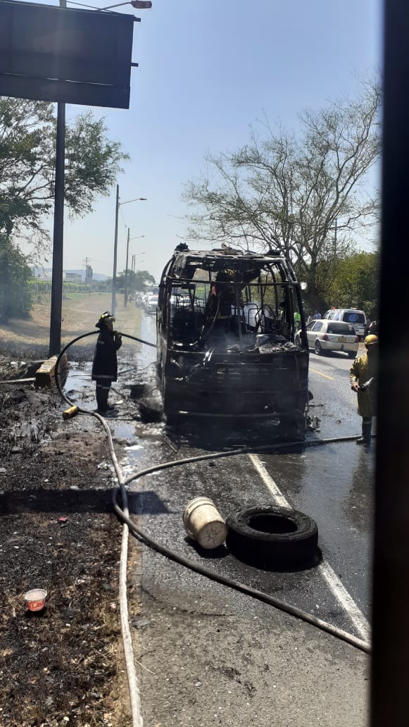 Bus se incendió
