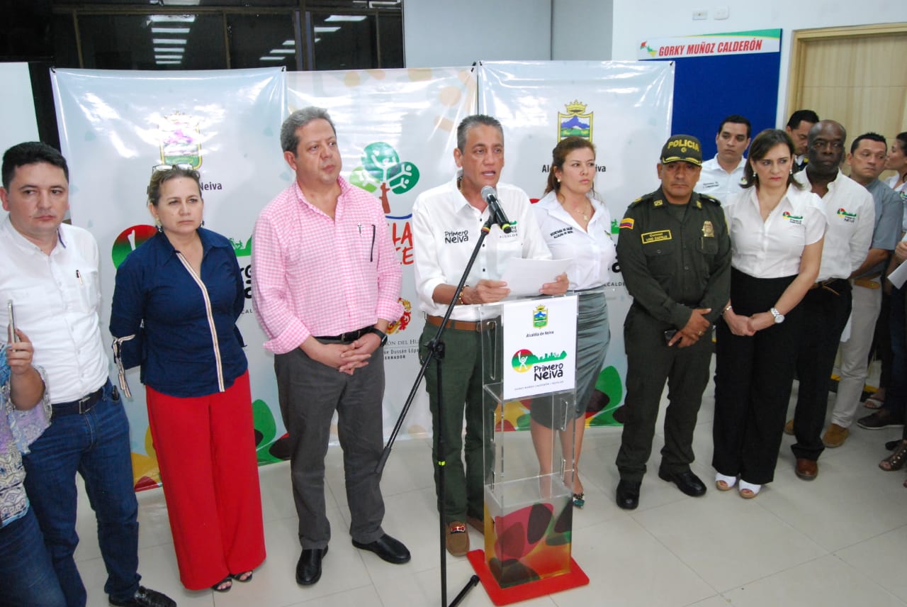 Rueda de prensa alcaldía de Neiva