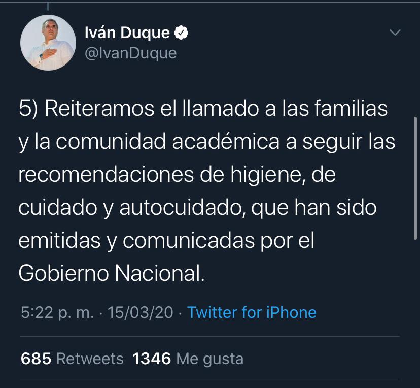 Nuevas medidas frente a la situación educativa en Colombia