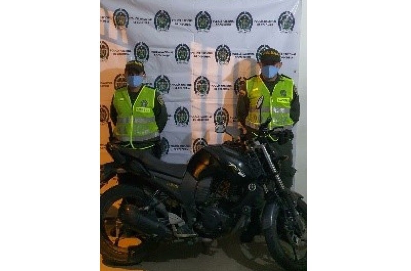 Moto recuperada en Ibagué