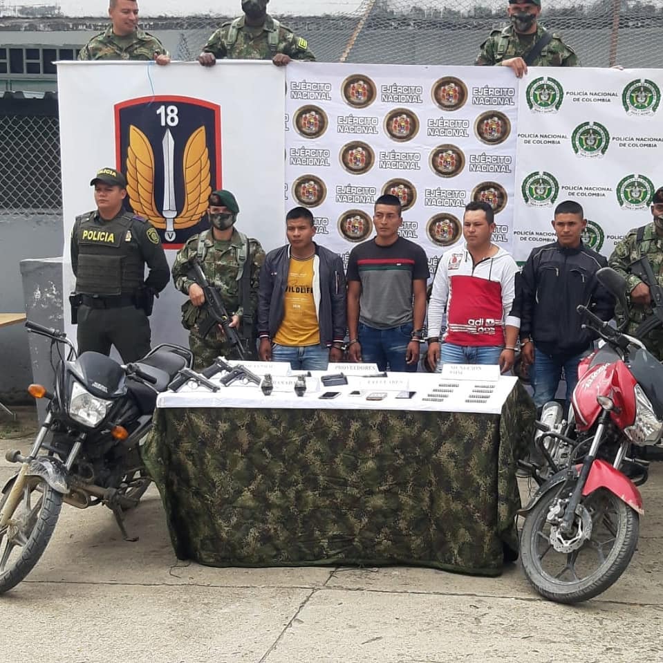 disidentes capturados en el Tolima