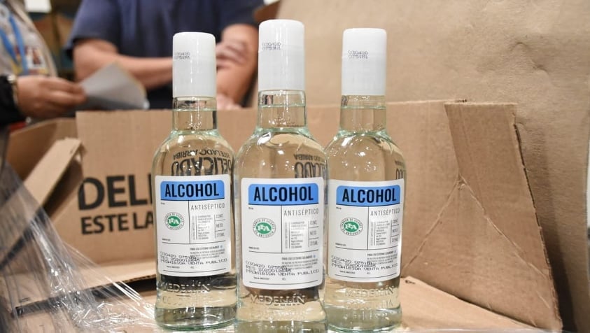 Los alcoholes recibidos serán distribuidos entre los hospitales del departamento