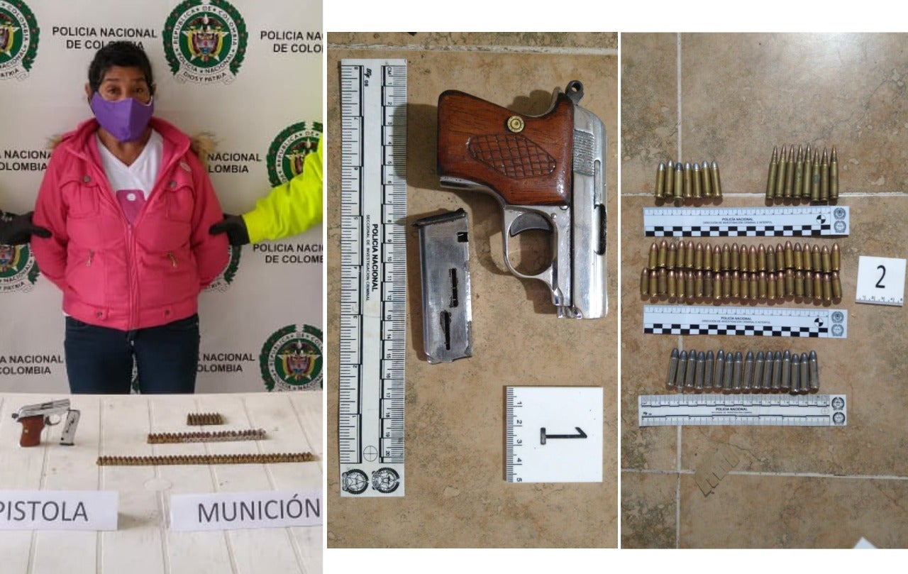 Asegurada mujer por porte de armas de fuego