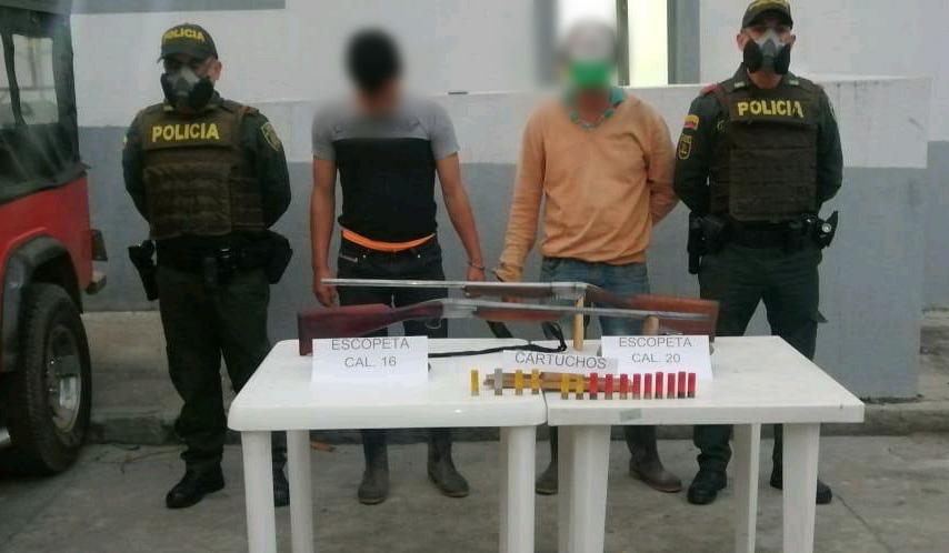 Capturados por ir con escopetas a matar animales silvestres