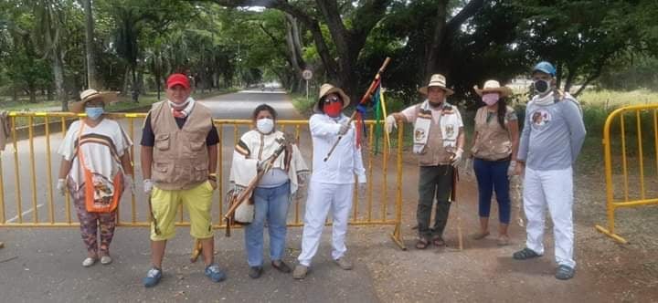 La Guardia Indígena de la comunidad Achiotex del Pueblo Pijao asumió la vigilancia de las fronteras del municipio de El Espinal