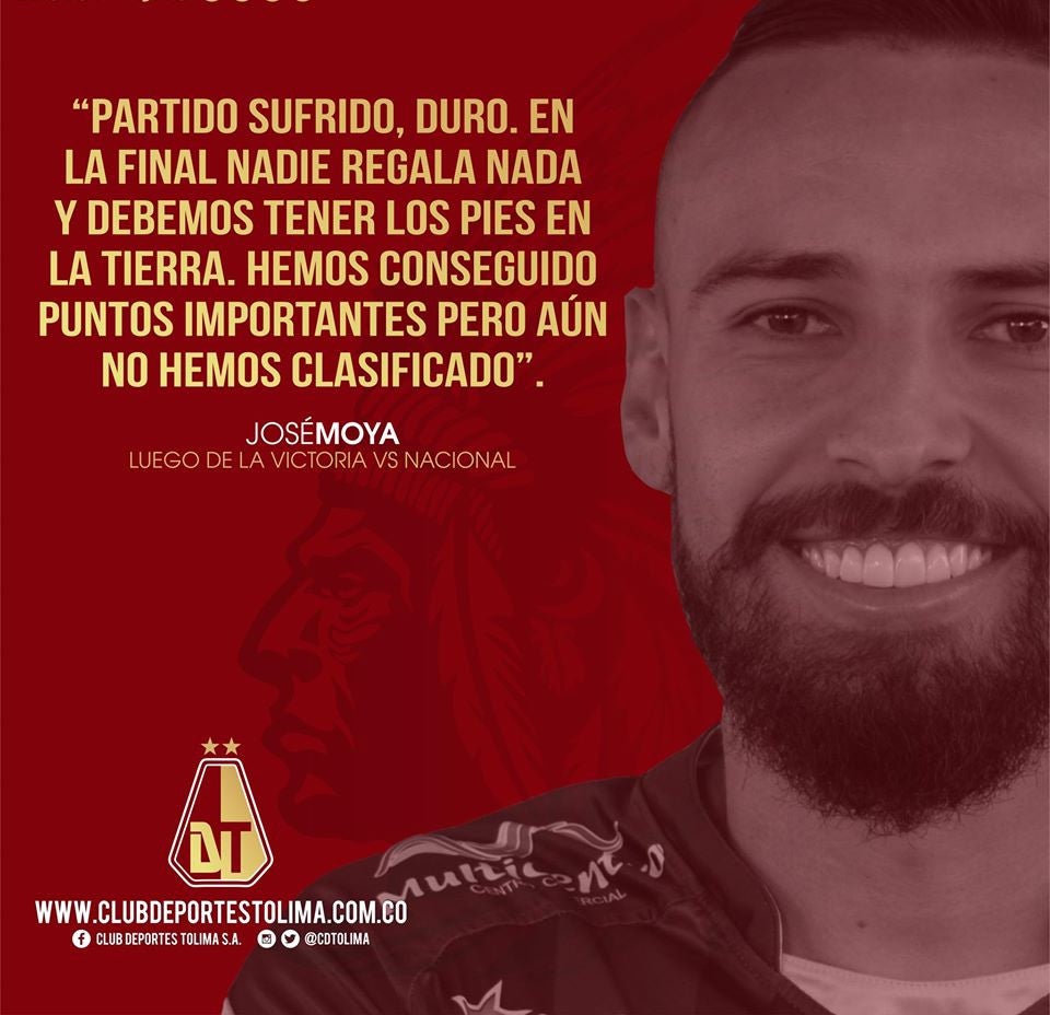 José David Moya Defensor Central del Deportes Tolima