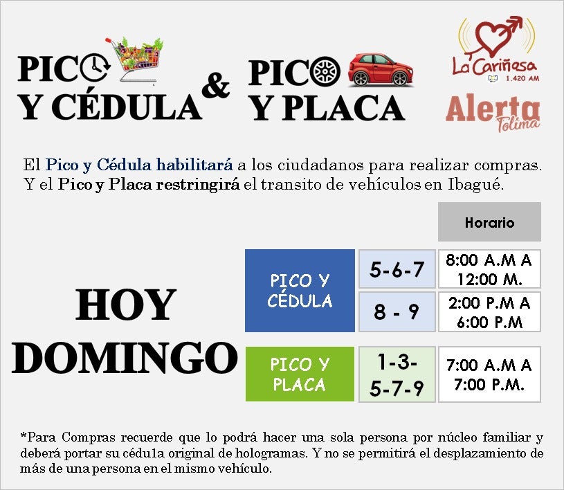 Pico y Cédula Domingo