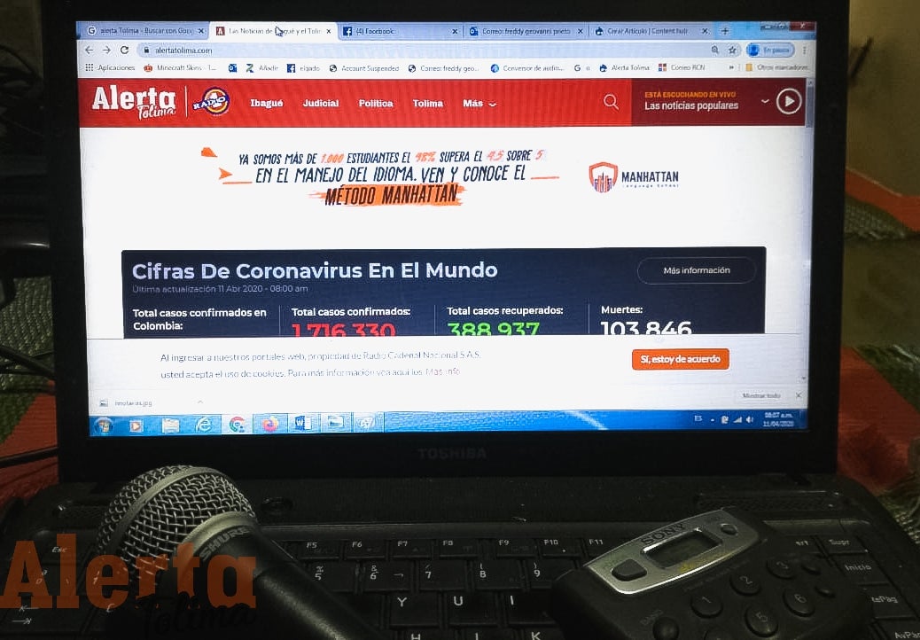 RCN Radio y Alerta Tolima informan desde casa en crisis COVID-19