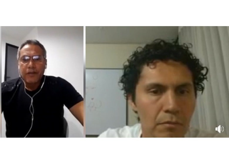 Hernán Torres y Diego Guzmán integrantes del cuerpo técnico del Deportes Tolima