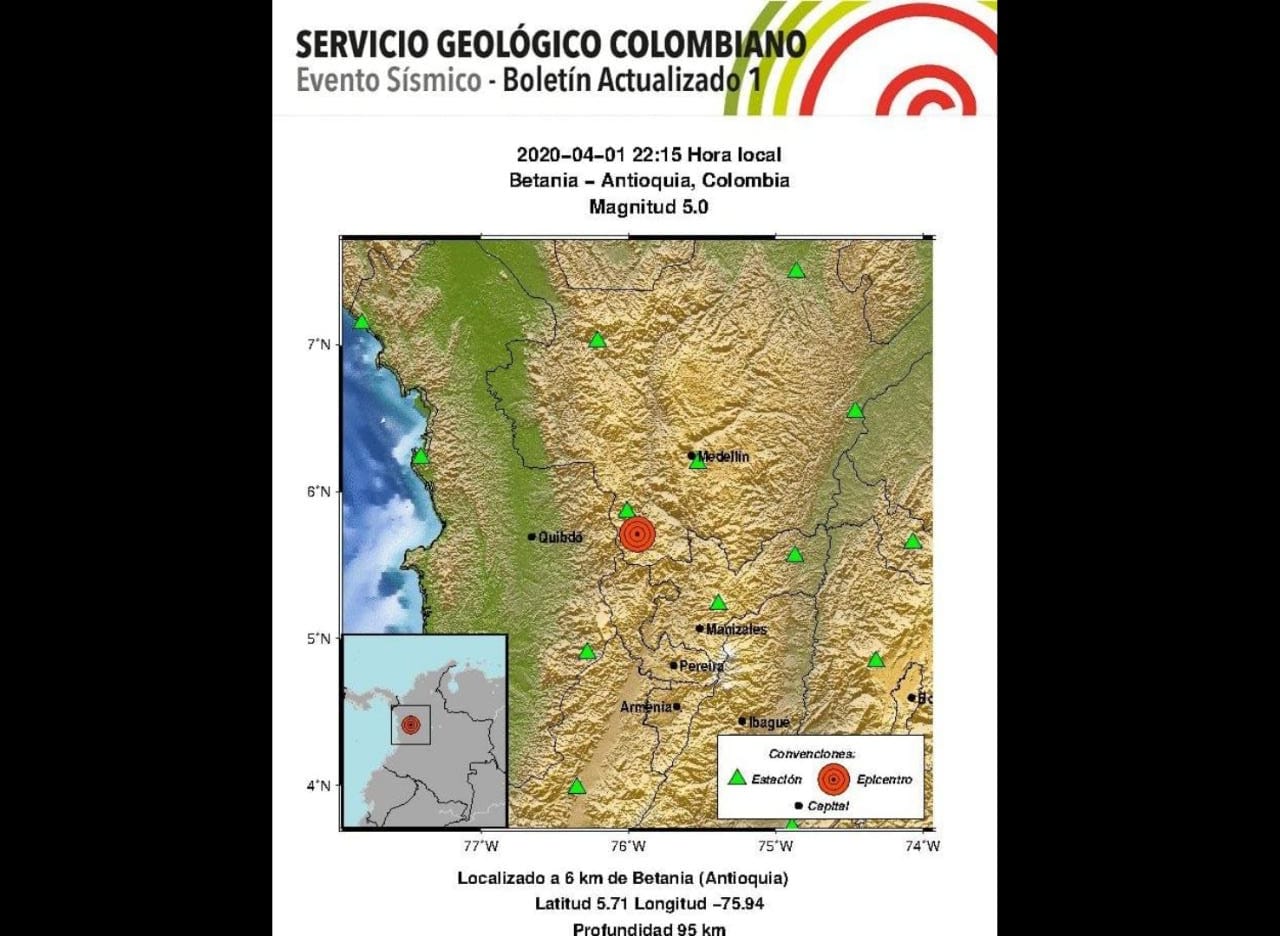 Tembló en el norte del Tolima