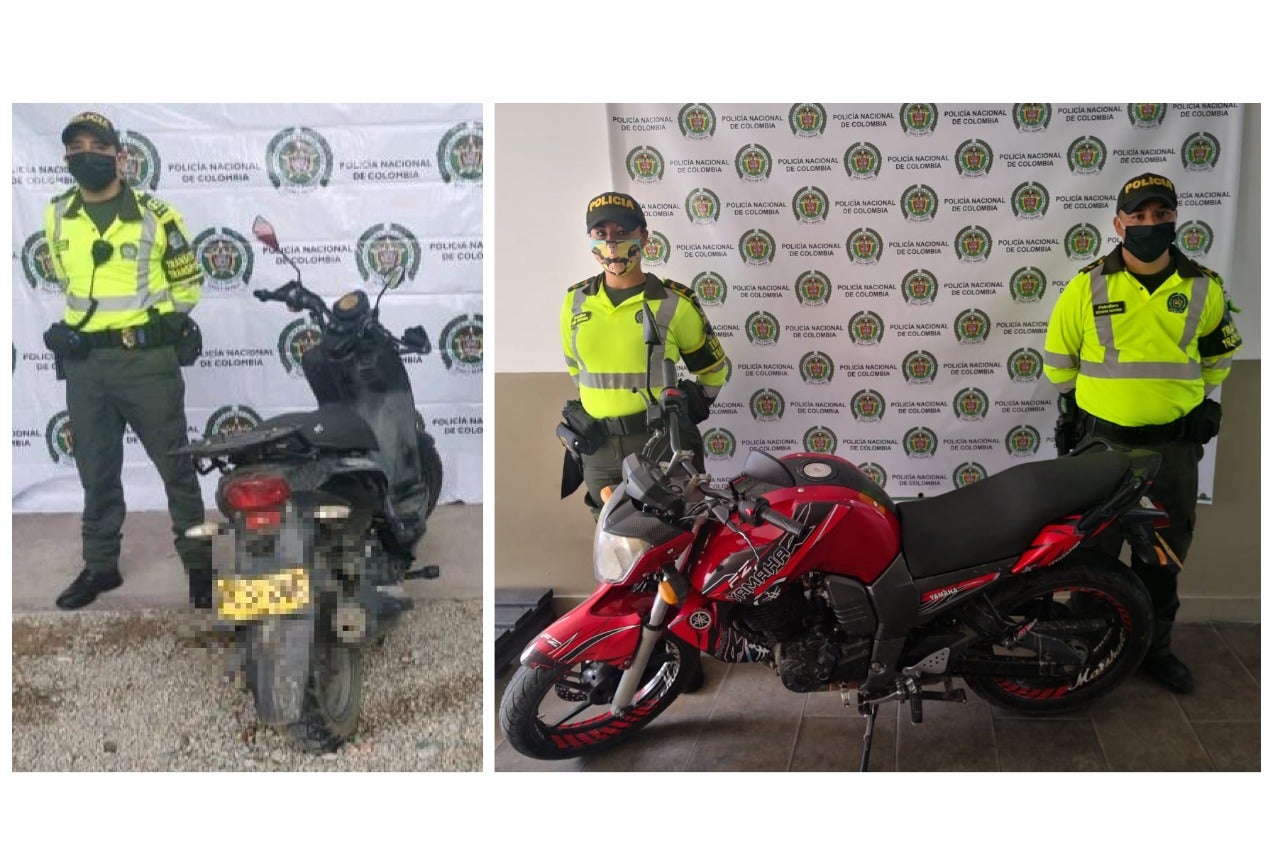 Motos recuperadas en el Tolima
