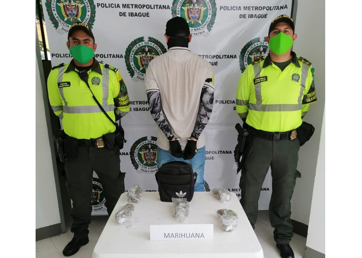 Capturado con marihuana en Ibagué