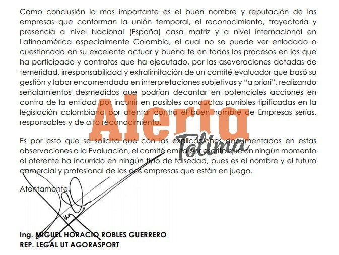 Licitación Coliseo Mayor