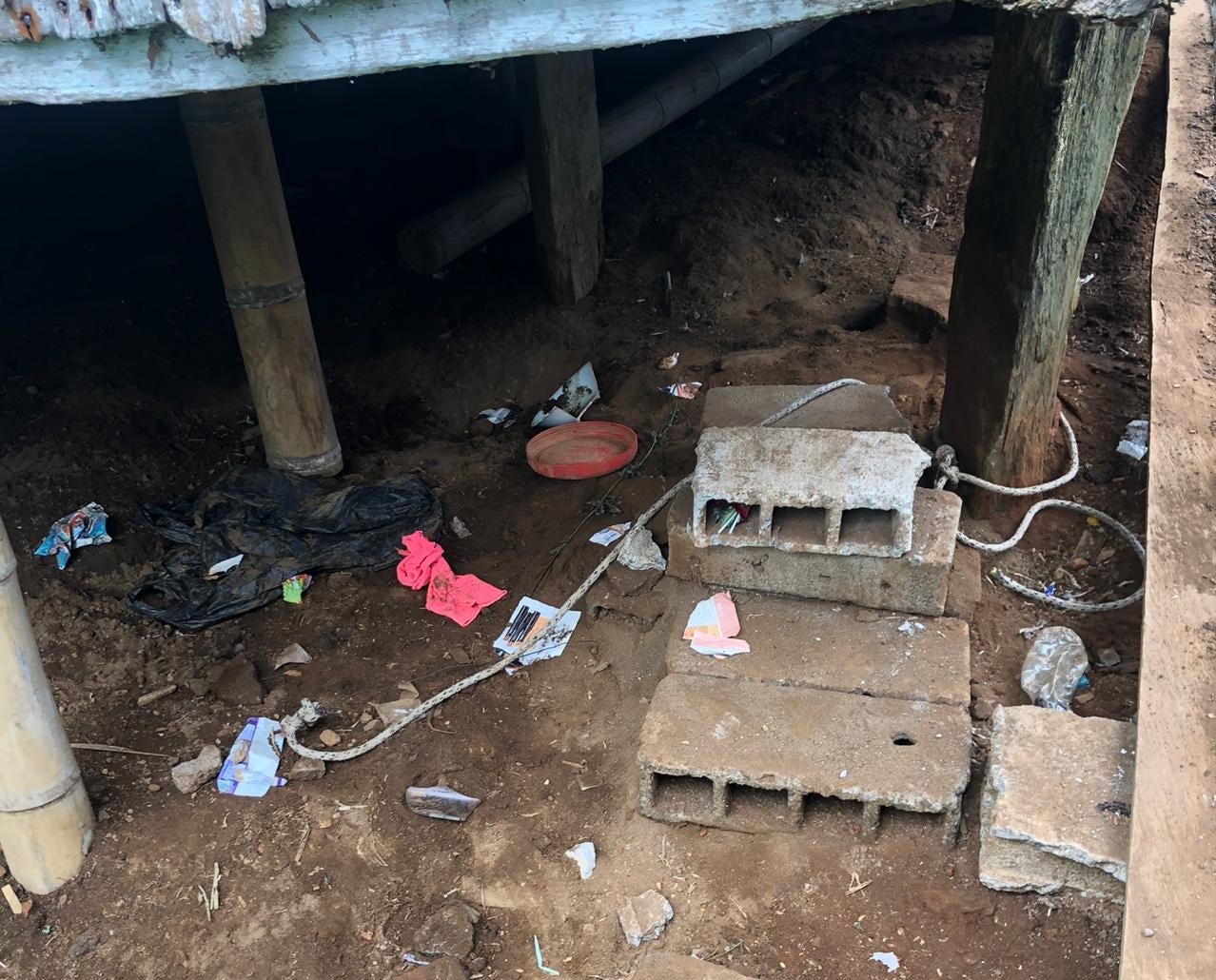 Niña de cinco años estaba amarrada en Palocabildo