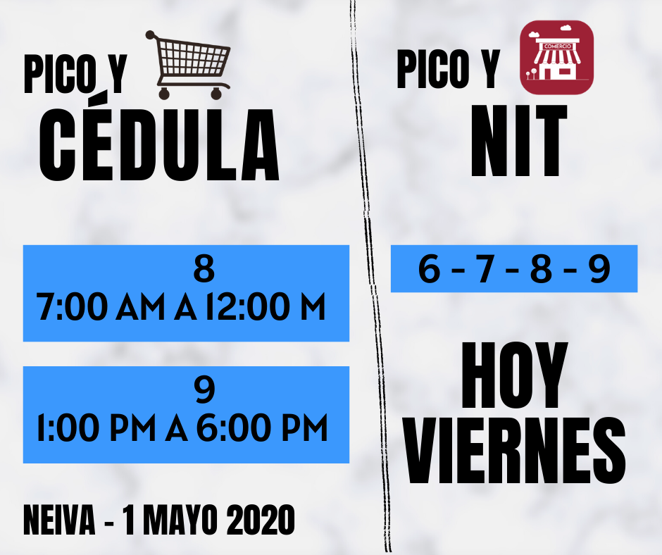 Recuerde el pico y cédula para hoy Viernes 1 de Mayo en Neiva