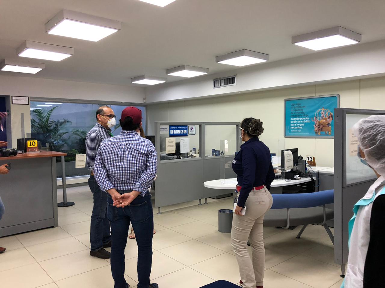 Por incumplir medidas de bioseguridad, fueron cerradas temporalmente dos sucursales bancarias