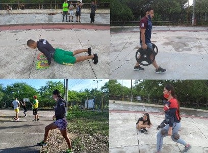 Luchadores huilenses entrenan al aire libre