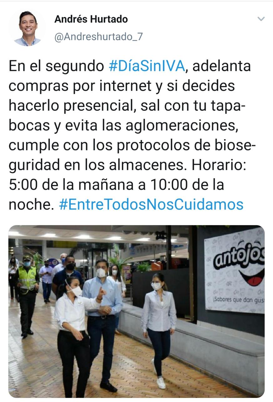 Horario día sin IVA