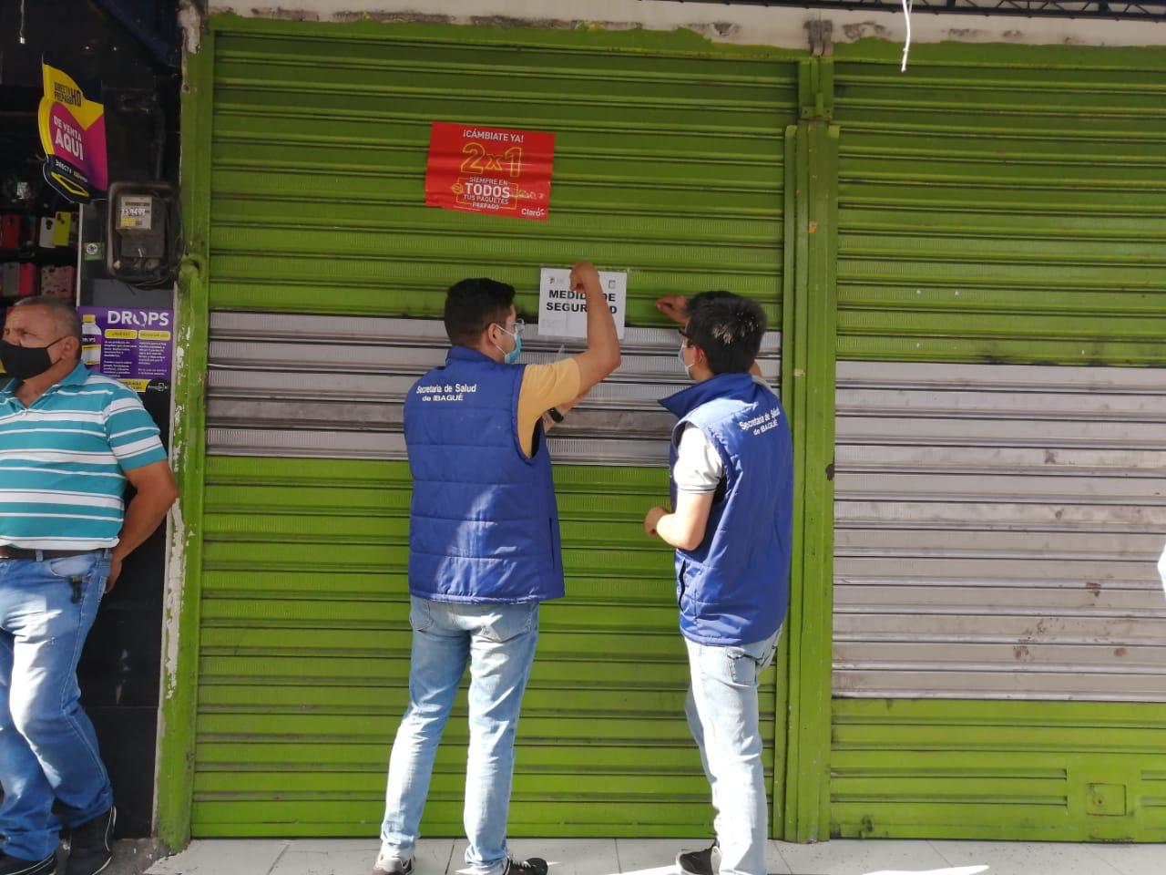 Cierre establecimientos en Ibagué