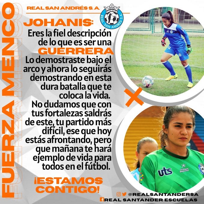 Real Santander hace campaña por Johanis Menco