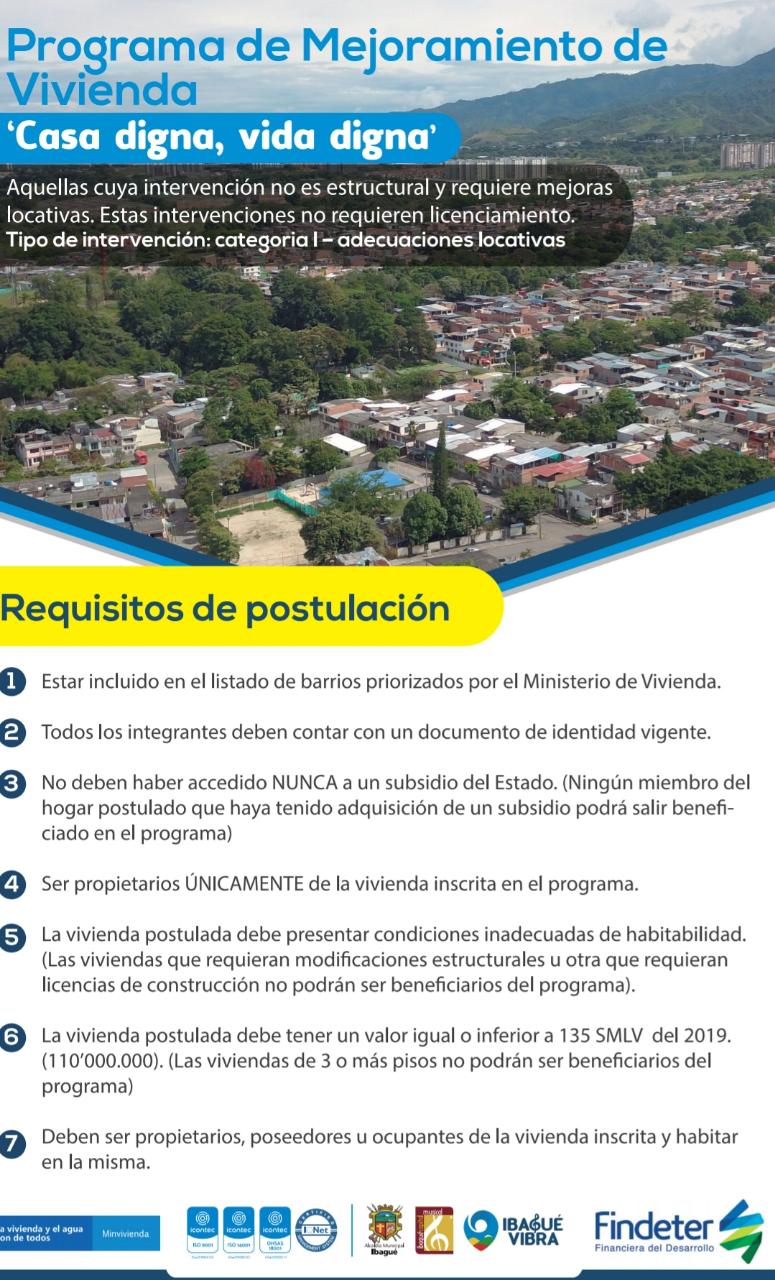 Postulación mejoramiento de vivienda