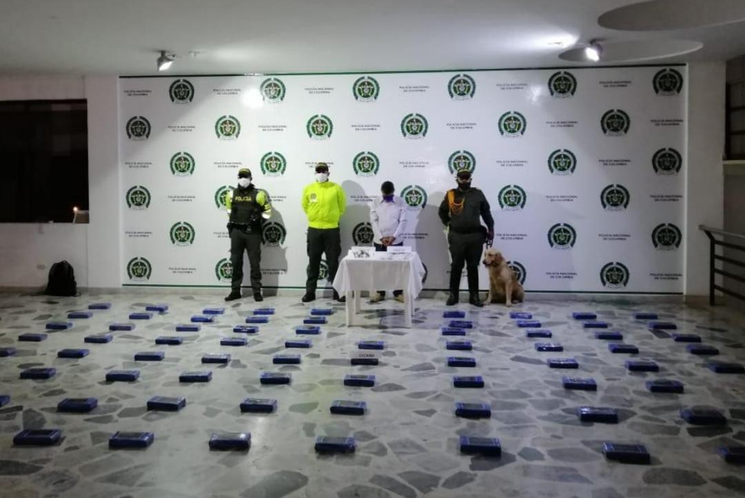 Cocaína incautada en Ibagué.