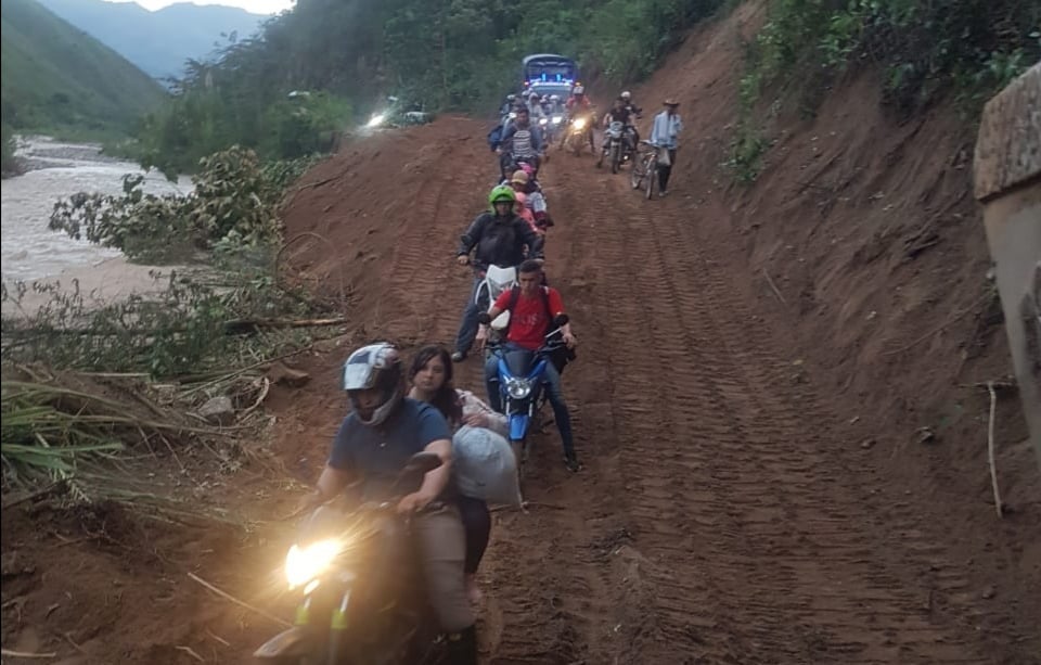 Se registró la pérdida de la banca a causa de la creciente del Río Cucuana