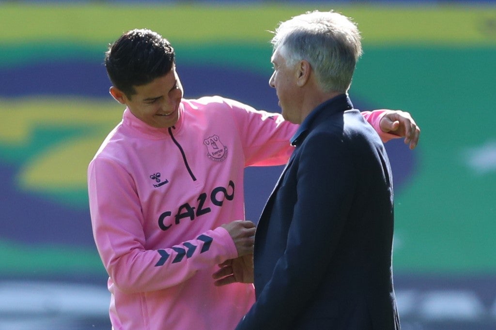 James Rodríguez, Carlo Ancelotti, Everton