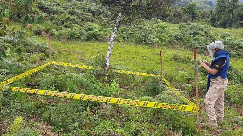 Trabajos de desminado en municipios del Huila